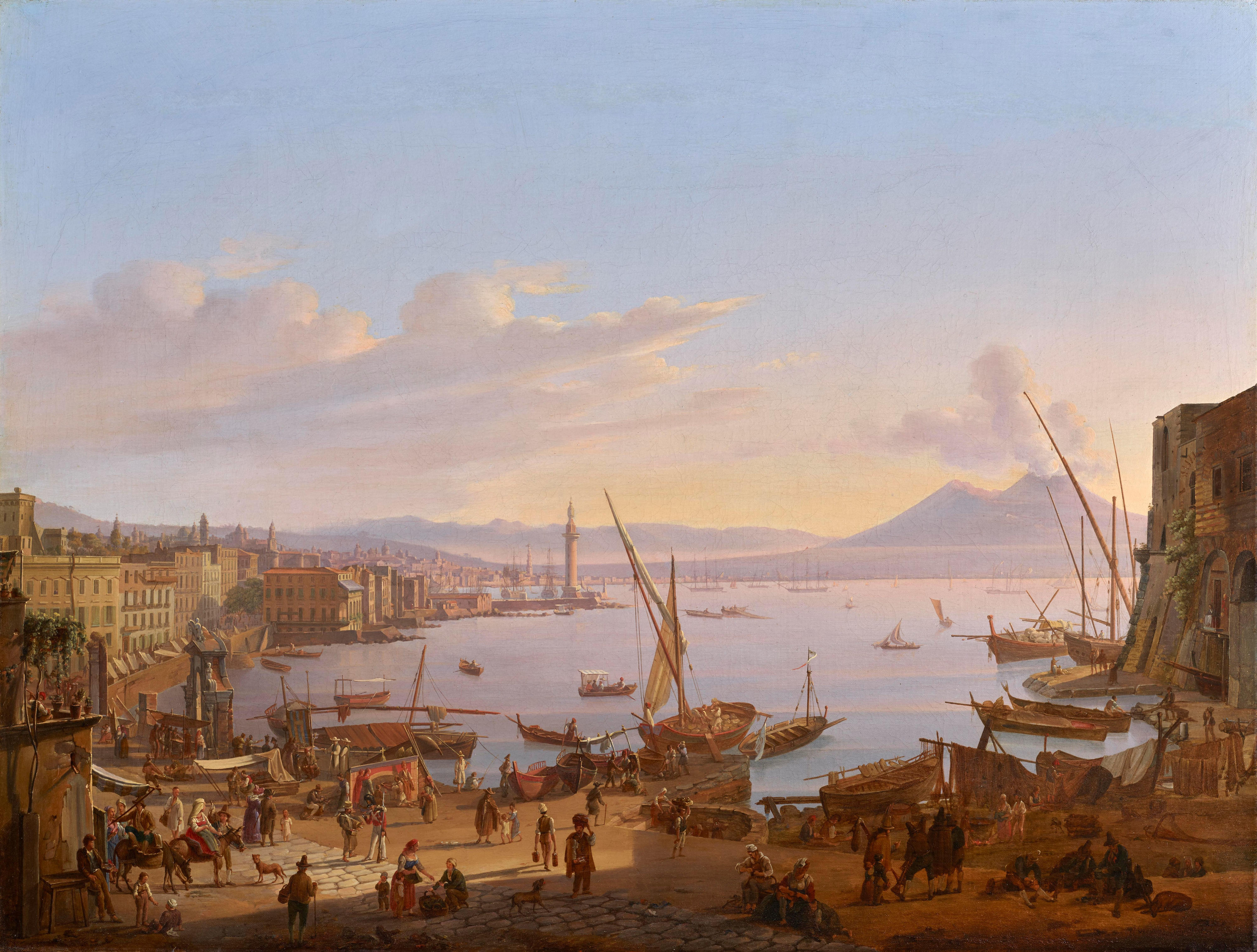 The Bay of Naples with the Lighthouse, and Vesuvius Beyond